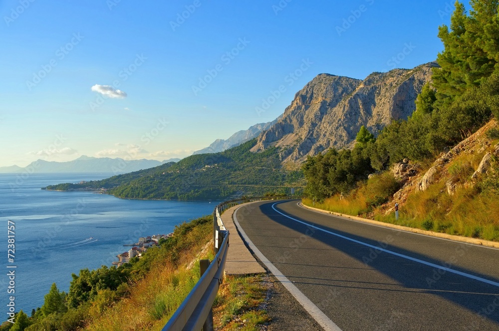 Fototapeta premium Kuestenstrasse Kroatien - coast road croatia 04