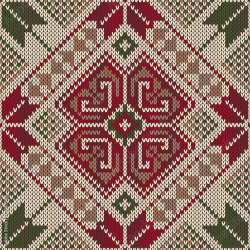 Vector illustration of Folk seamless pattern ornament. Ethnic or