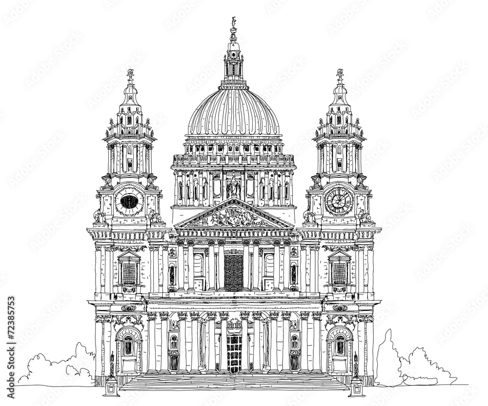 St. Pauls cathedral, London. Sketch collection