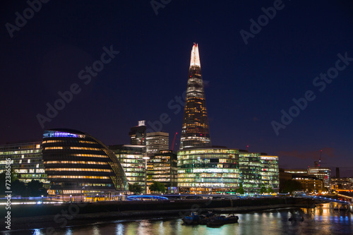 Night City view and river Thames