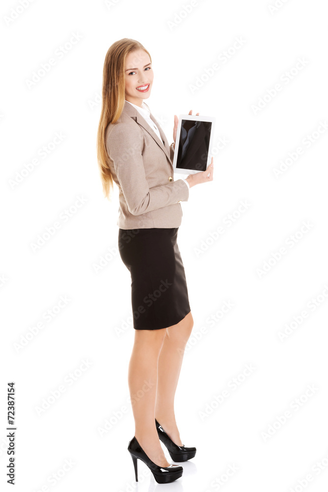 Businesswoman holding a tablet Businesswoman holding a tablet