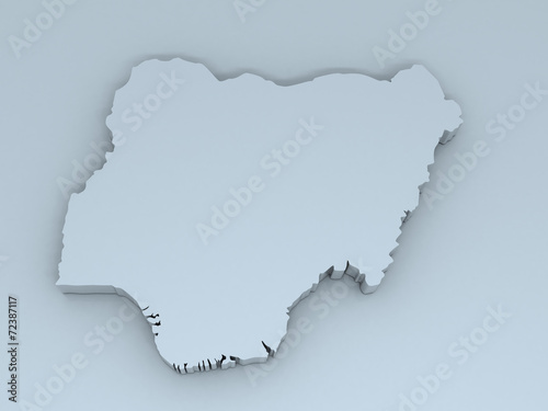 nigeria 3D map