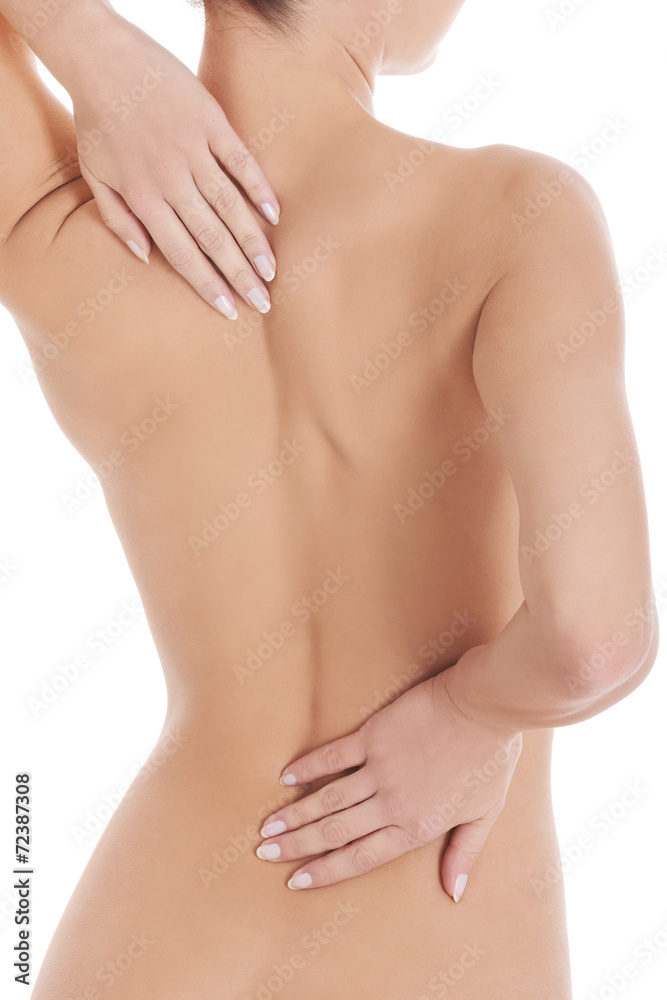 Fototapeta premium Nude woman with backache