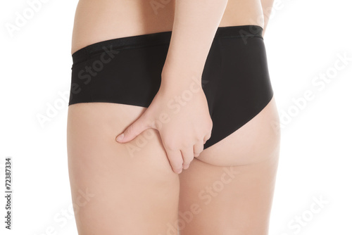 Slika na platnu Woman checking fat
