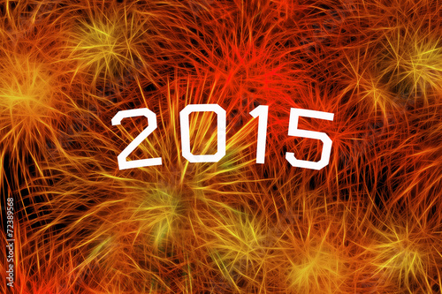 2015 year celebration with fireworks