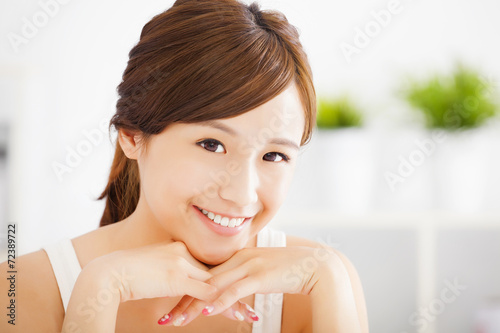 Young attractive woman with clean skin