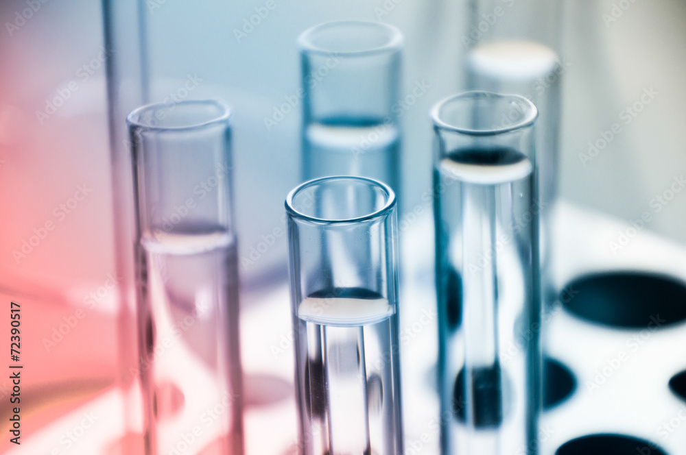 Test tubes in chemical lab