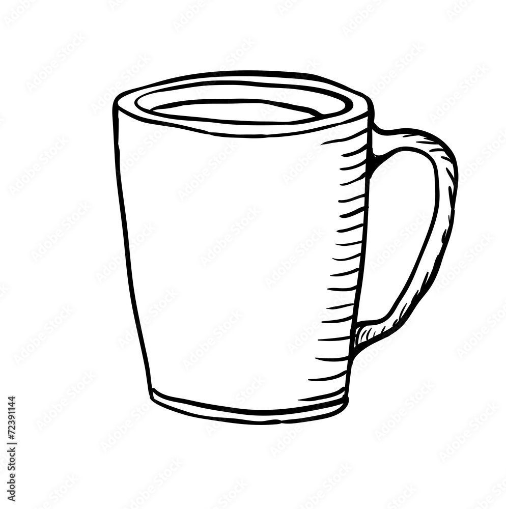 Cup sketch, vector illustration Cup sketch, vector illustration