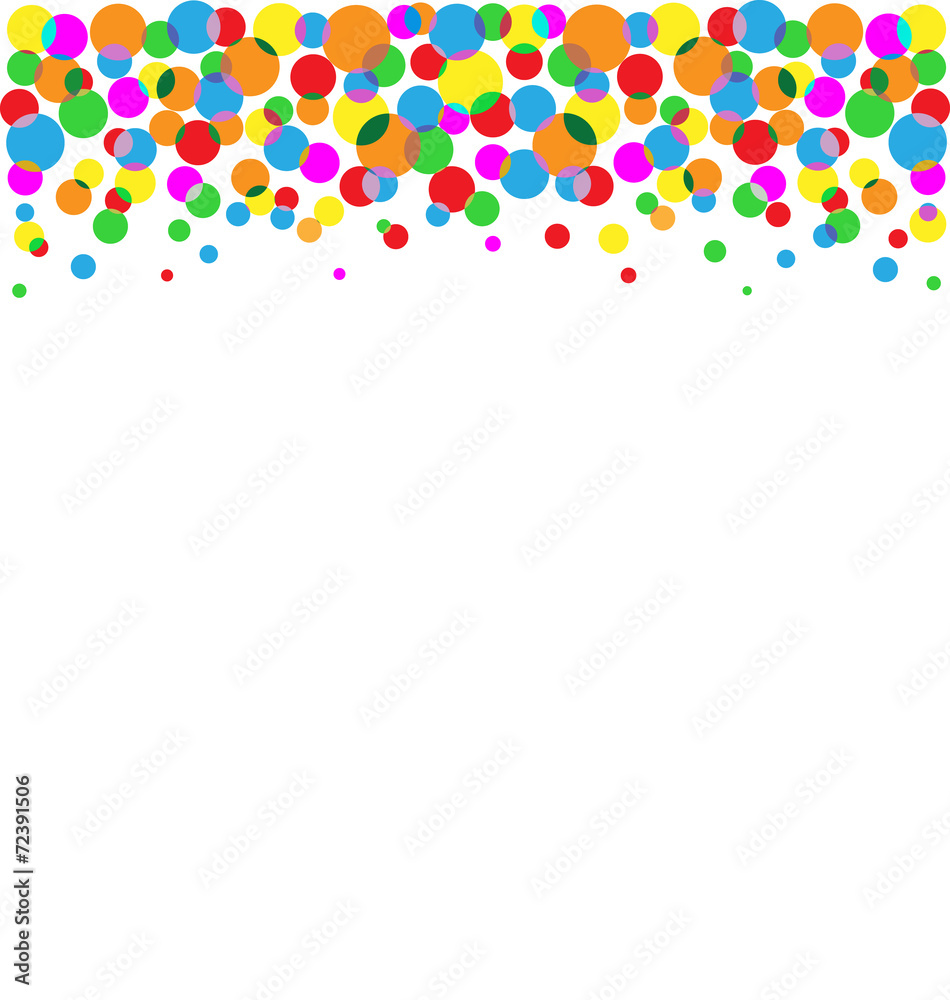 Set of flying up multicolored circles isolated on white Set of flying up multicolored circles isolated on white
