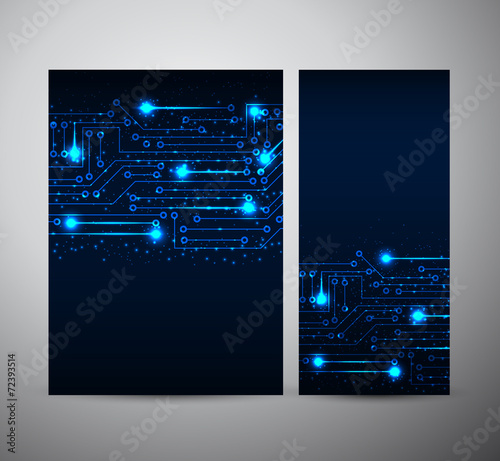 Abstract lights brochure business design template or roll up