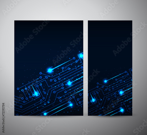 Abstract lights brochure business design template or roll up