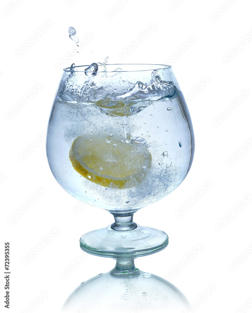 the water in the glass