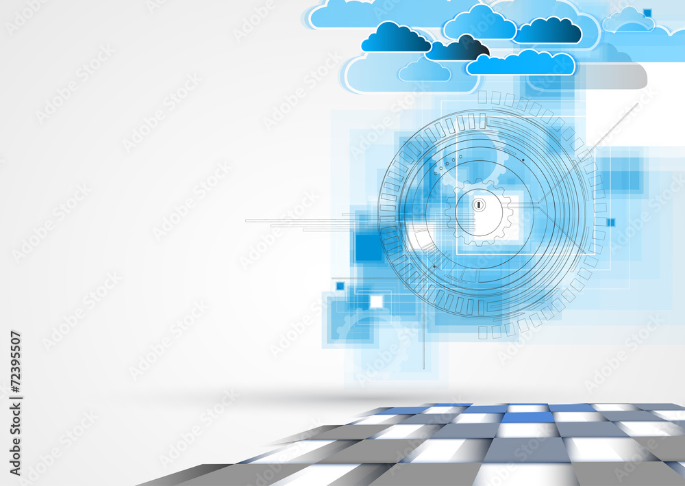Obraz premium Integration technology with nature, sky. Best ideas for Business