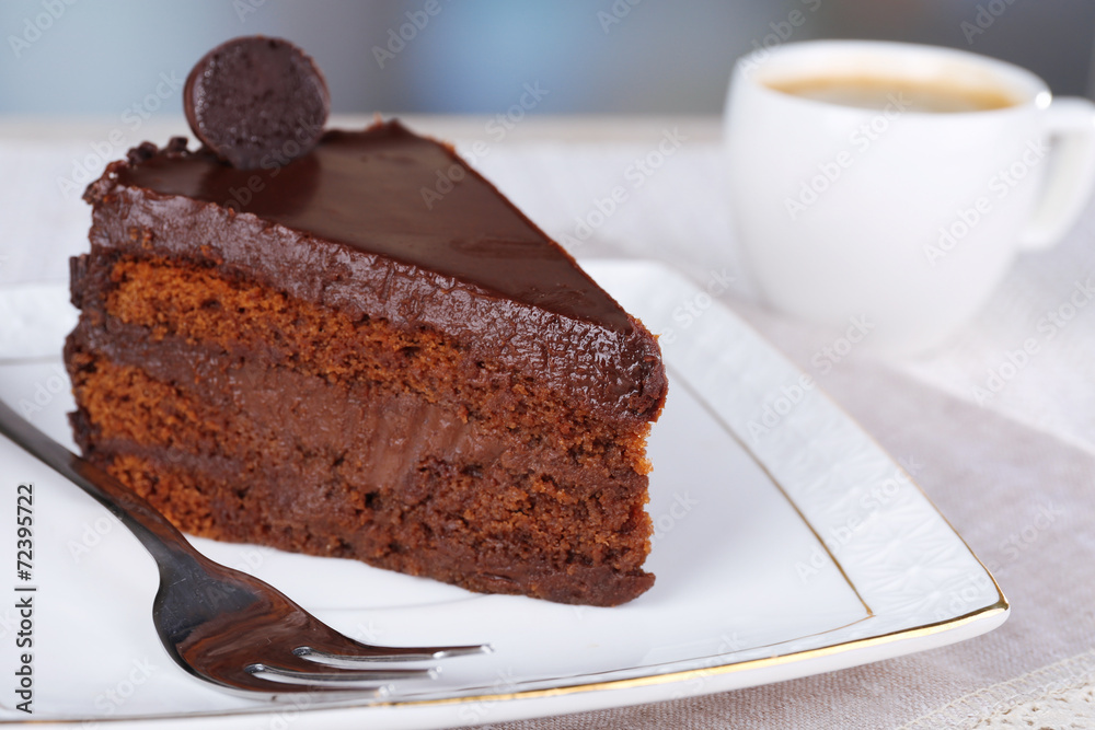 Piece of chocolate cake Piece of chocolate cake