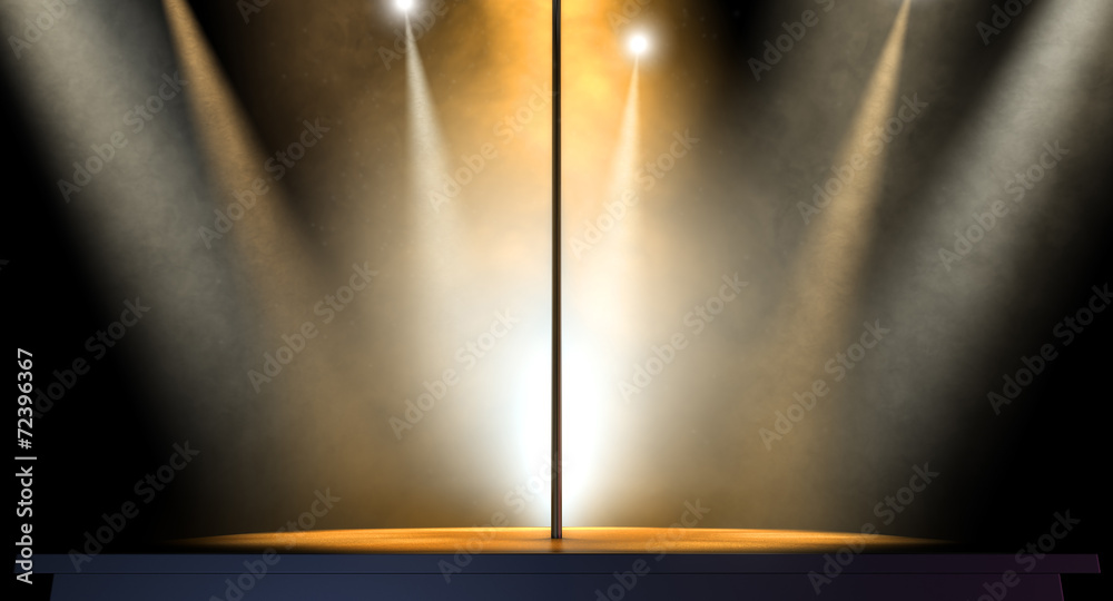 Obraz premium Stripper Pole Spotlit