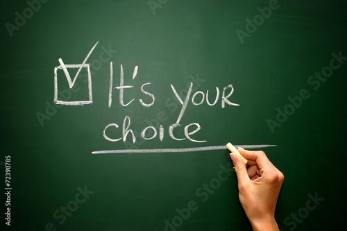It's your choice on blackboard