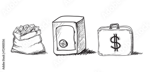 hand drawn business icons