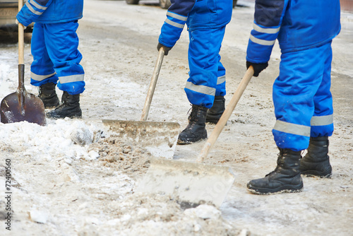 winter snow removal or city road cleaning