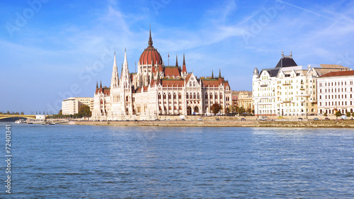 Hungarian Parliament in Budapest, Hungary