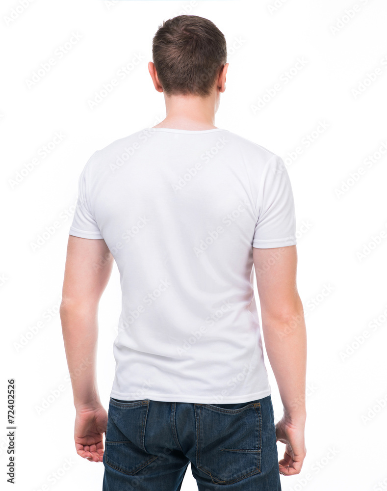 Fototapeta premium young man in t-shirt