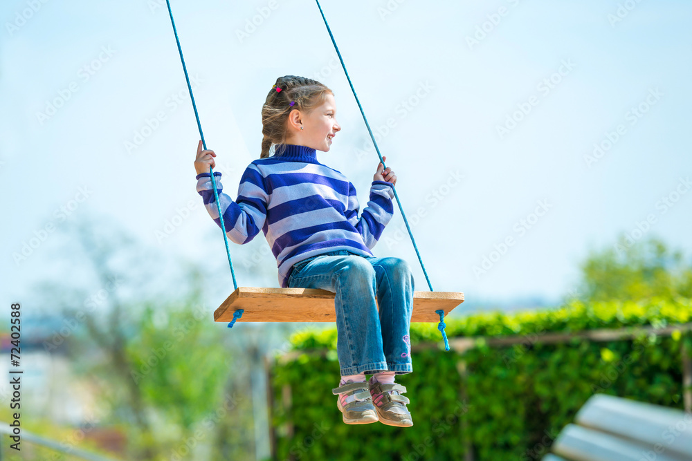 little girl on swing little girl on swing