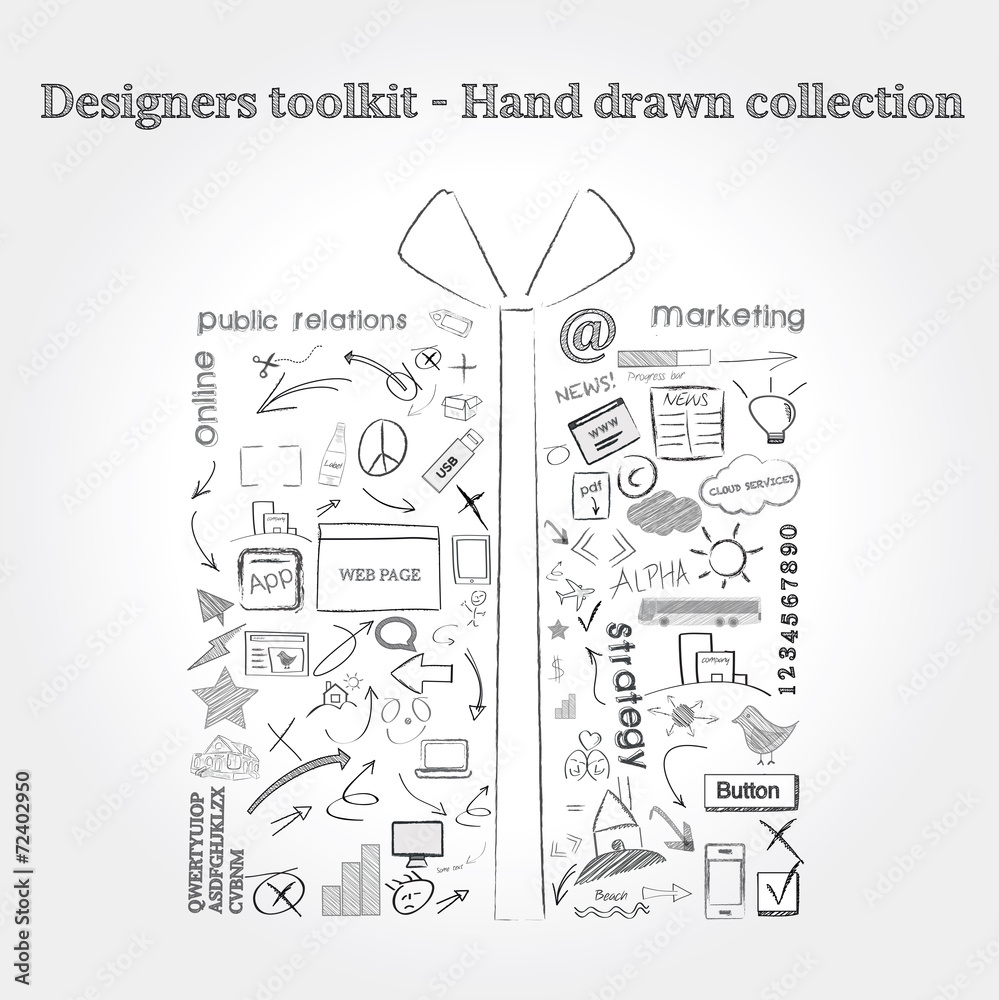 Obraz premium Designers toolkit - Hand drawn collection
