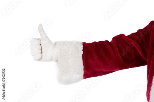 Father Christmas gives a thumb up