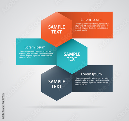 Abstract infographics with hexagon © Frogella.stock