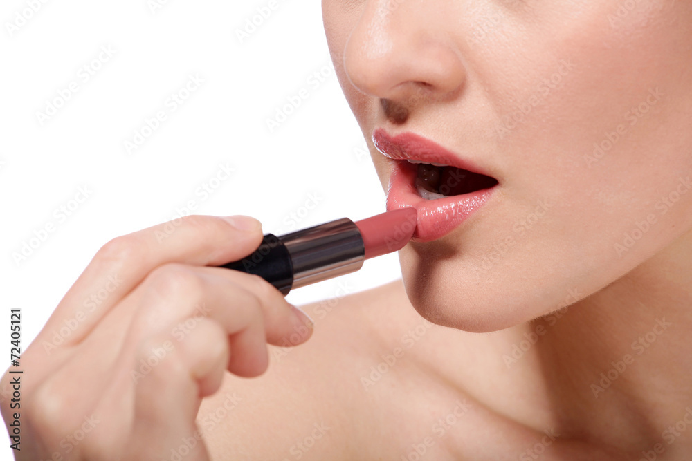 lipstick on lips