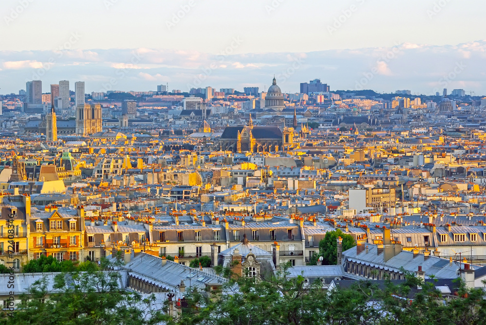 Naklejka premium Beautiful Paris up view