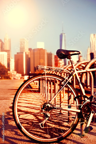Bicycle and Manhattan view