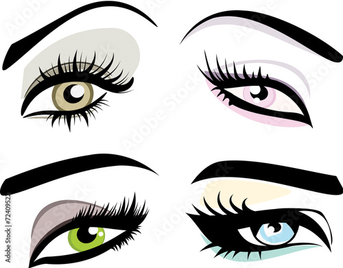 Beautiful girls eyes set