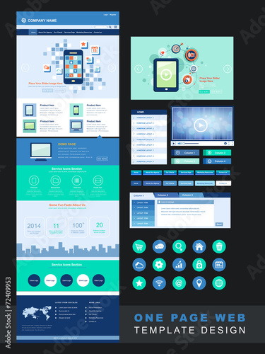 modern technology one page website design