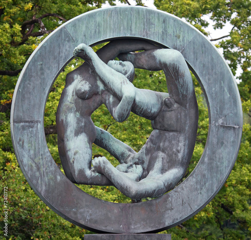 Statues in Vigeland park in Oslo, Norway
