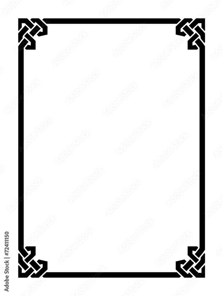 Roman style black ornamental decorative frame Roman style black ornamental decorative frame