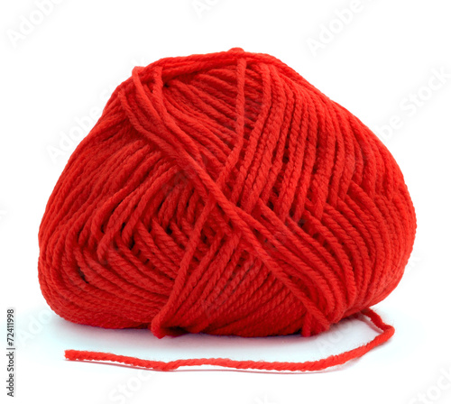 ball of red yarn photo
