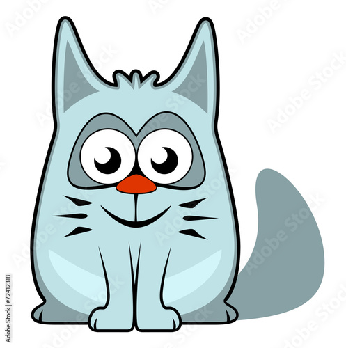 cartoon cat on white background