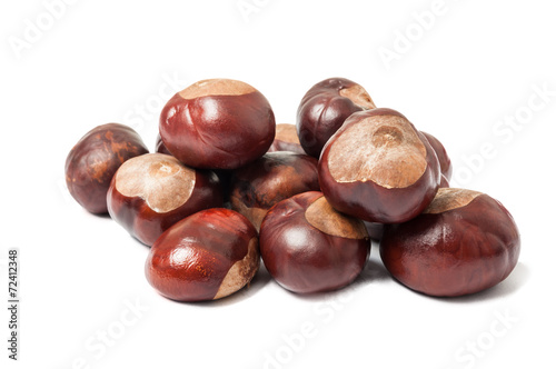 Bunch of horse chestnuts