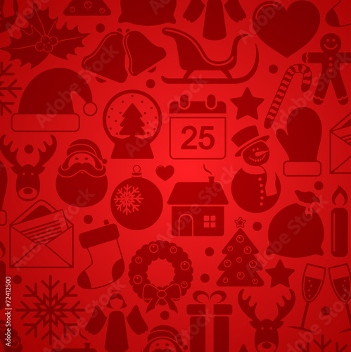 Background of Christmas icons