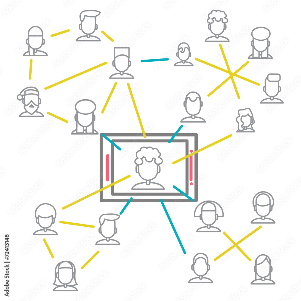 Social Networking People Conceptual Vector Design