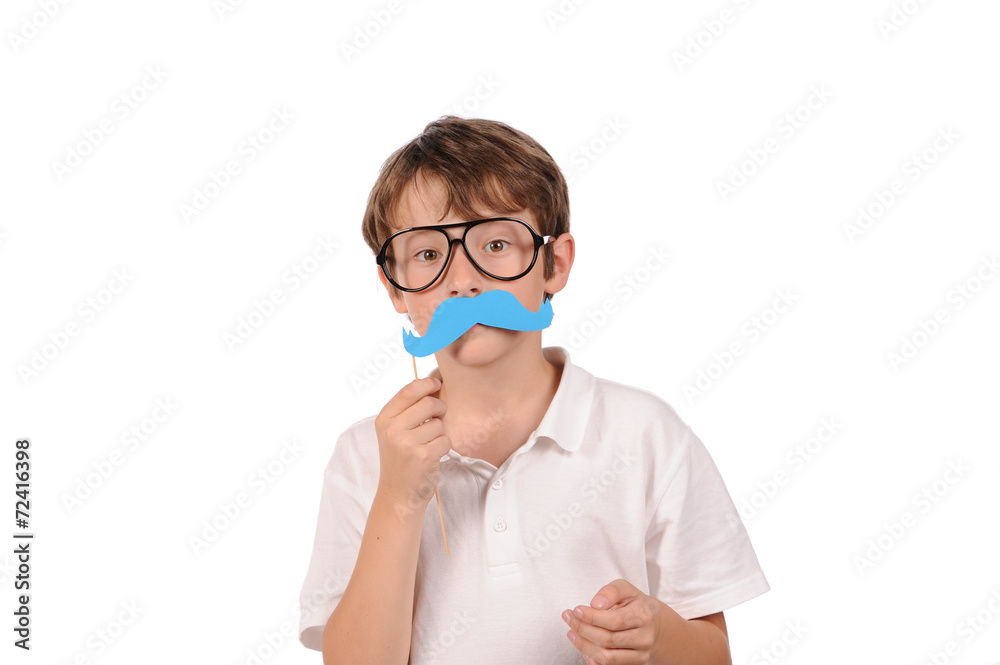 boy with fun mask