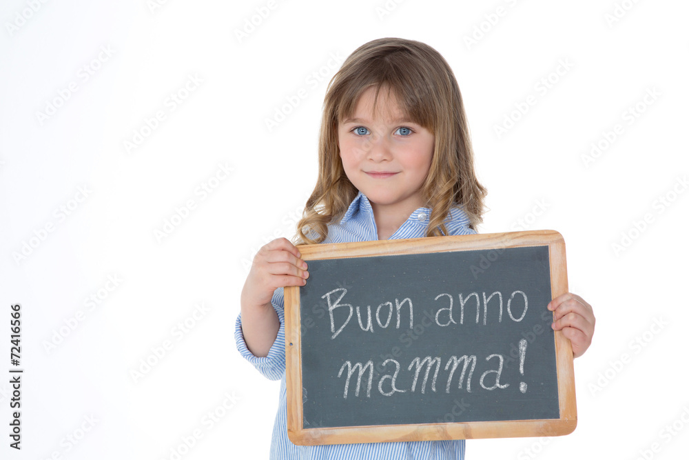 young child with blackboard young child with blackboard