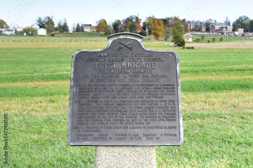 Принти на полотні Memorial Monument, Gettysburg, PA