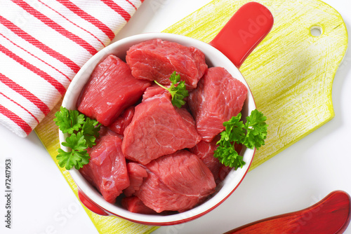 Diced beef