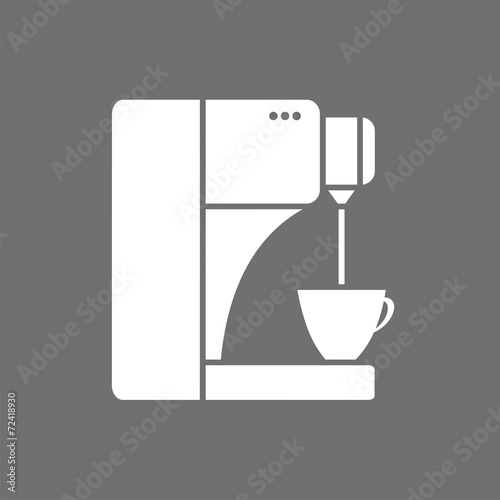 Icono cafetera moderna FO