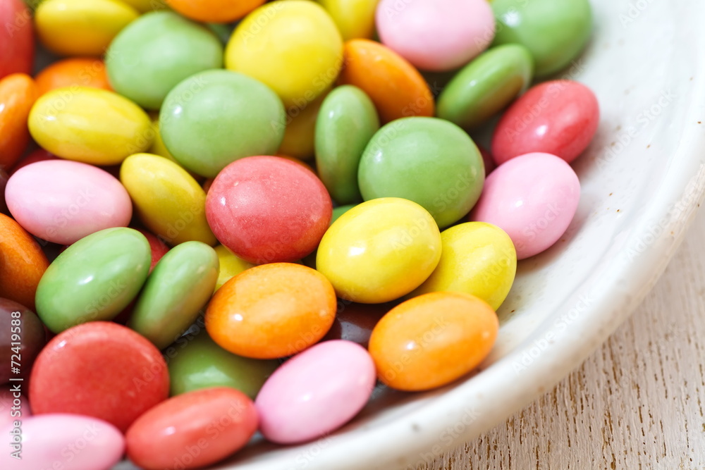 Close - up Colorful sweet chocolate Candy Close - up Colorful sweet chocolate Candy