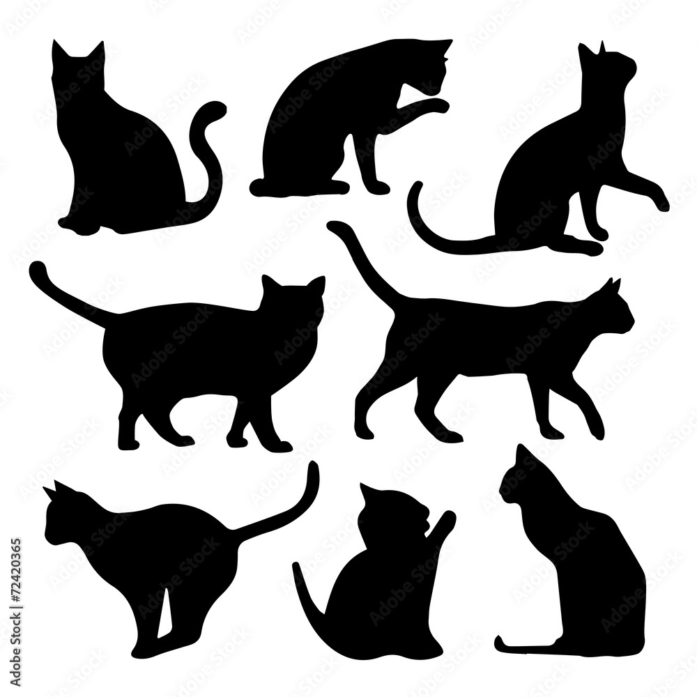 Black Cats Silhouettes
