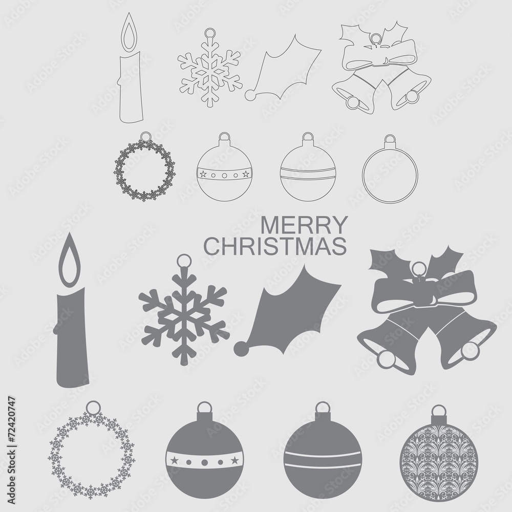 Christmas and New Year vector icon.