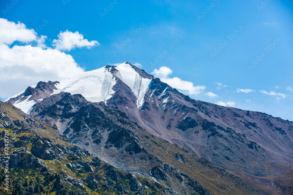 Fototapeta premium Nature near Big Almaty Lake, Tien Shan Mountains