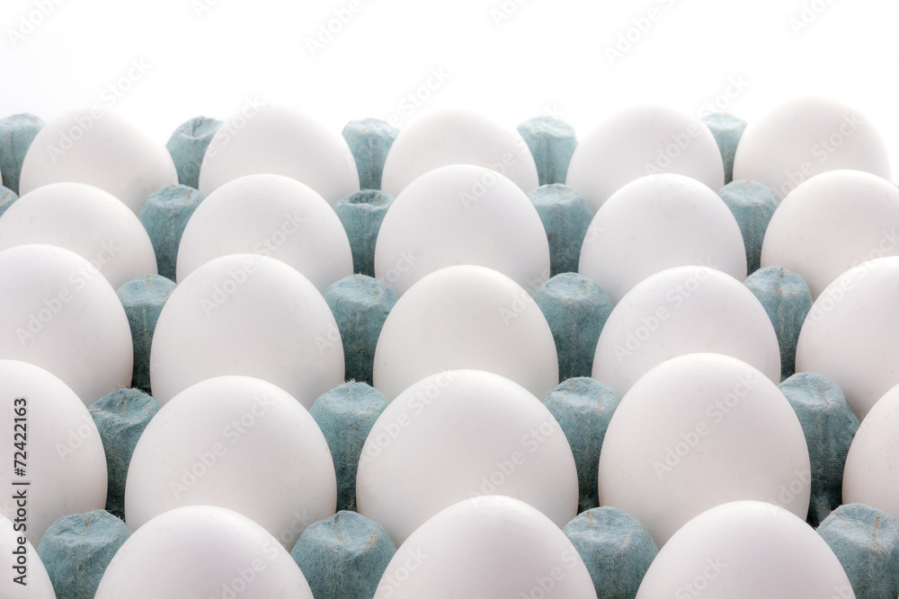 Egg packaging isolated on white background Egg packaging isolated on white background